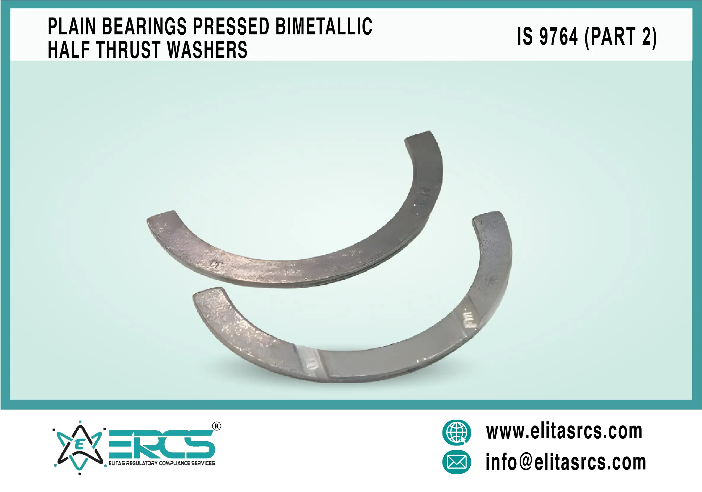 BIS Certification for Plain Bearings Pressed Bimetallic Half Thrust Washers in India