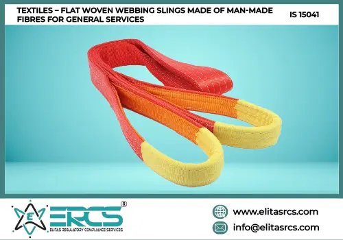 Picture about Textiles – Flat Woven Webbing Slings Made of Man-Made Fibres in India